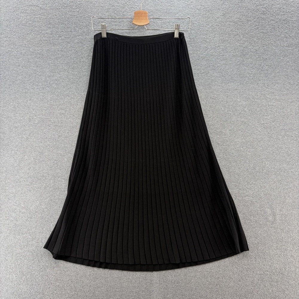 Reiss Skirt Womens 4 Black Ribbed Knit June A Line Maxi Pull On Office Party